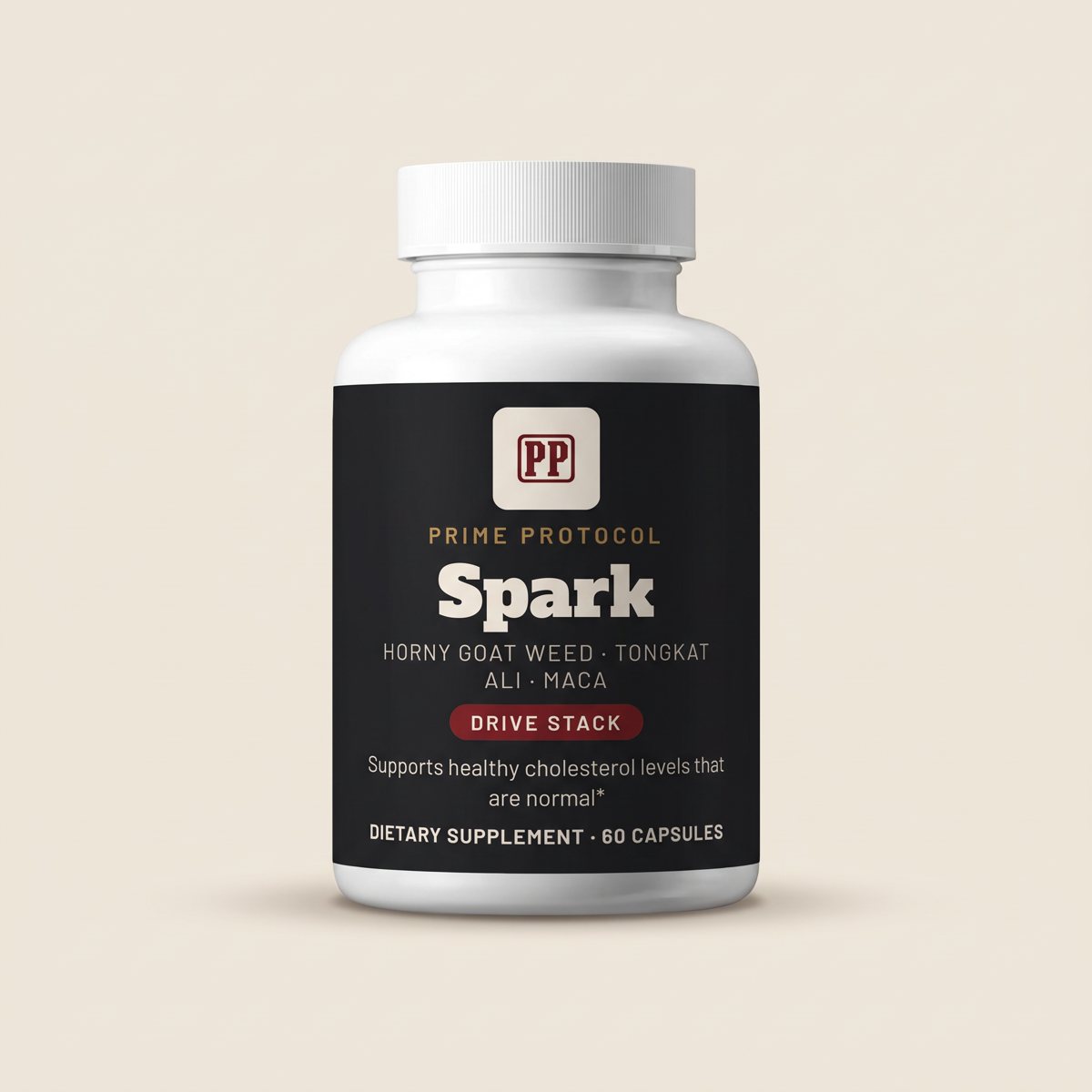 Spark label: Horny goat weed · tongkat ali · maca