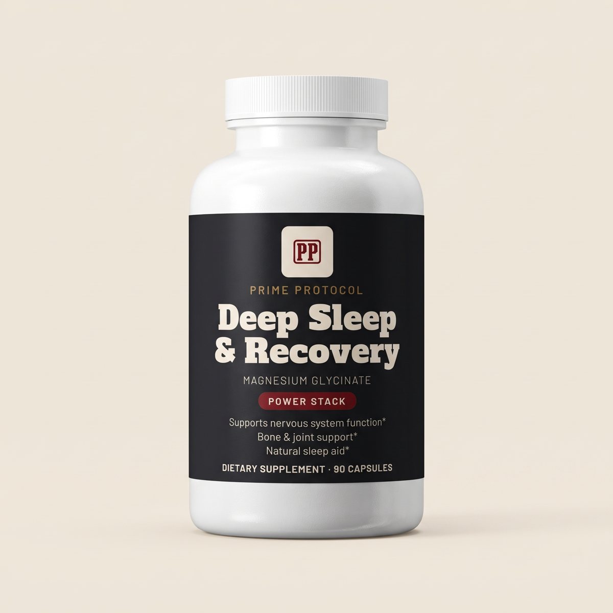 Deep Sleep & Recovery label: Magnesium glycinate