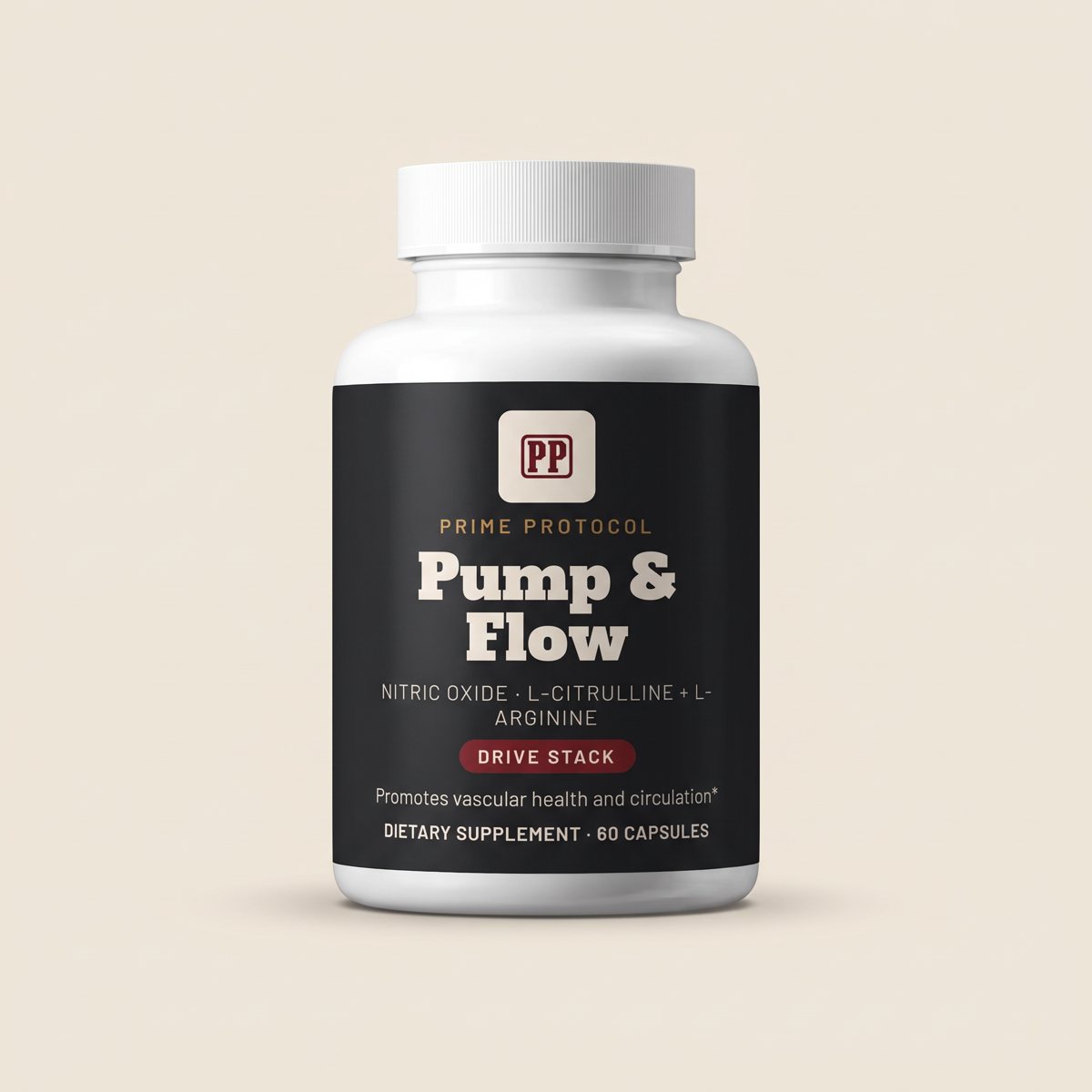 Pump & Flow label: Nitric oxide · L-citrulline + L-arginine