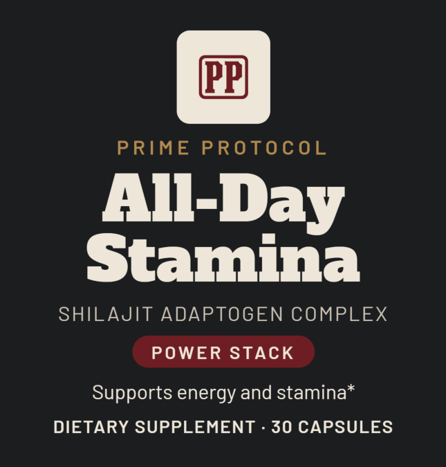 All-Day Stamina front label