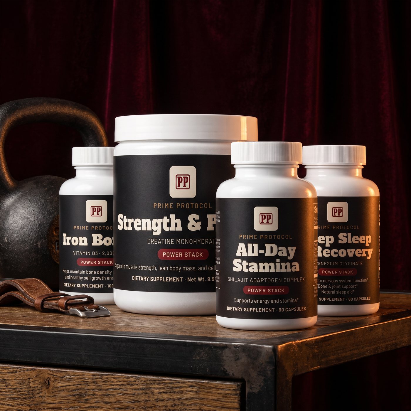 The Power Stack: All-Day Stamina, Strength & Power, Iron Bones, Deep Sleep & Recovery